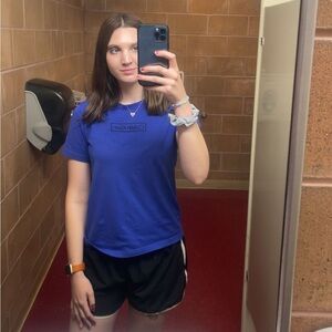 Calvin Klein blue branded box logo short-sleeve crew neck short sleeve t-shirt S
